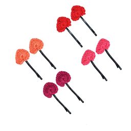 FUNKRAFTS Girls Heart Multicolor Hair Pins Set of 8-53