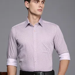 Raymond Slim Fit Floral Printed Pure Cotton Formal Shirt-image-49