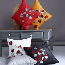 Alina decor Set of 5 Embellished Square Cushion Covers-picture-34