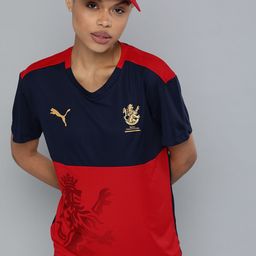 Puma x Royal Challengers Bangalore Women Navy Blue & Red 2022 Fan Jersey-image-80