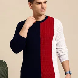 Mast & Harbour Acrylic Colourblocked Pullover-image-34