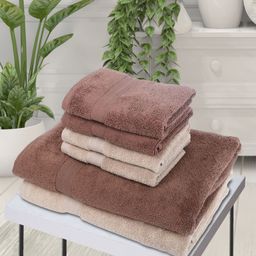 BIANCA Set Of 6 Solid 500 GSM Pure Cotton Zero-Twist Ultra-Fluffy Towels-image-70