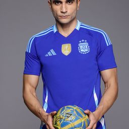 ADIDAS Men Slim Fit Argentina 24 Away Football T-shirt-image-70