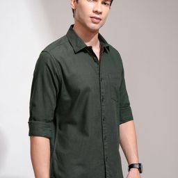 Ketch Men Cotton Linen Solid Casual Shirt-image-98