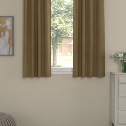 ROSARA HOME Khaki Set of 2 Window Curtains-48