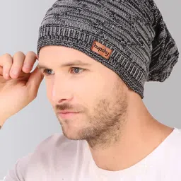 hupshy Men Self Design Acrylic Beanie Cap-image-71