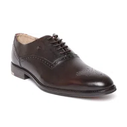 Van Heusen Men Coffee Brown Leather Formal Brouges-picture-19