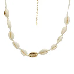 JOKER & WITCH White Alloy Gold-Plated Choker Necklace-39