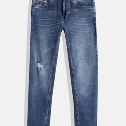 UTH by Roadster Boys Slim Fit Low Distress Light Fade Jeans-51