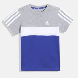 ADIDAS Kids Colourblocked Pure Cotton T-shirt-image-2