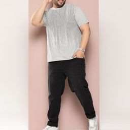 Sztori Men Plus Size Geometric Printed Bio Finish T-shirt-picture-15