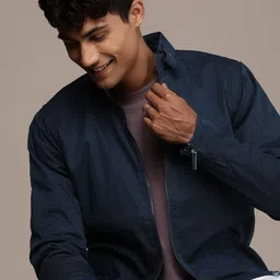 WROGN Pure Cotton Solid Long Sleeves Tailored Jacket-image-62