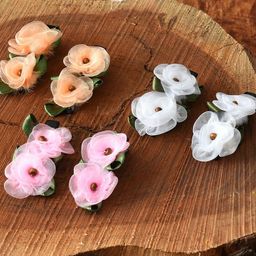 FUNKRAFTS Girls Set of 6 White & Pink Beaded Alligator Hair Clip-image-61