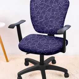 Cortina Set Of 6 Purple Geometric Printed Chair Covers-image-75