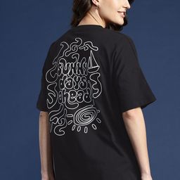 Mast & Harbour Women Typography Printed Pure Cotton T-shirt-image-40