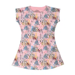 Disney Princess Girls Pink Printed A-Line Dress-image-96