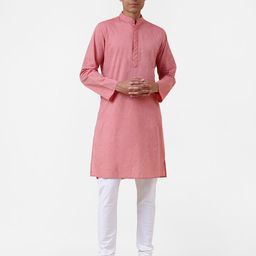 Fabindia Men Pink Kurta-image-98
