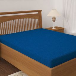 HOSTA HOMES Blue Solid Waterproof & Dustproof Queen Bed Mattress Protector-image-39