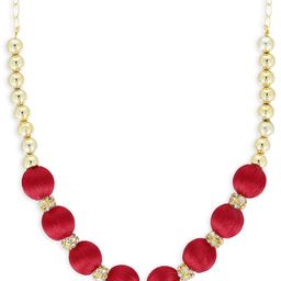 AKSHARA Girls Red Handcrafted Necklace-image-36