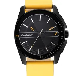 Fastrack Men Black & Yellow Analogue Watch - 3089NL01-image-74