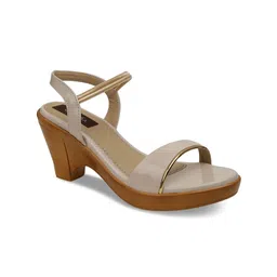 VALIOSAA Women Cream-Coloured Solid Block Heels-image-60