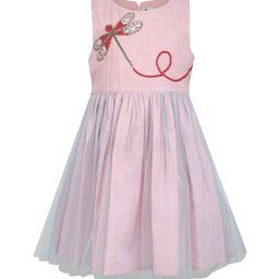A Little Fable Girls Pink Flying Damsel Dress-image-49