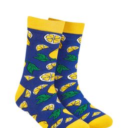 Dynamocks Unisex Blue & Yellow Patterned Calf-Length Socks-20