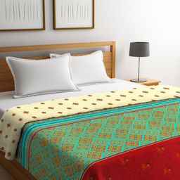Portico New York Multicoloured Ethnic Motifs AC Room 120 GSM Double Bed Comforter-image-25