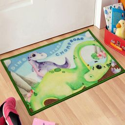 Saral Home Kids Green & Blue Cartoon Characters Printed Anti-Skid Floor Mat-14
