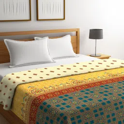 Portico New York Multicoloured Ethnic Motifs AC Room 120 GSM Double Bed Comforter-image-97