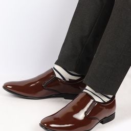 FAUSTO Men Round Toe Formal Slip-On Shoes-picture-12