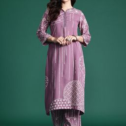 Indo Era Printed Beads & Stones Kurta with Palazzos-image-92