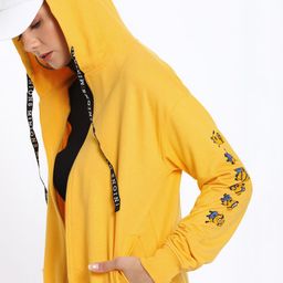 Minions by Kook N Keech Women Yellow Solid Hooded Sweatshirt-picture-39