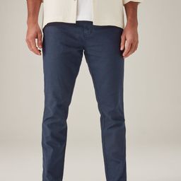 NEXT Men Linen Cotton Slim Fit Trousers-image-95