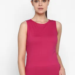 appulse Women Pink Solid Round Neck T-shirt-image-30