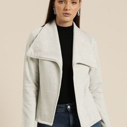 Qurvii Fleece Open Front Jacket-32