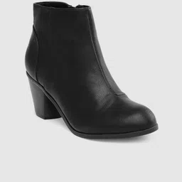 Vero Moda Women Black Solid Heeled Boots-image-19