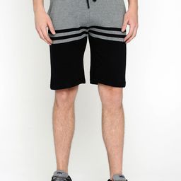 Maniac Men Black Striped Slim Fit Regular Shorts-image-18