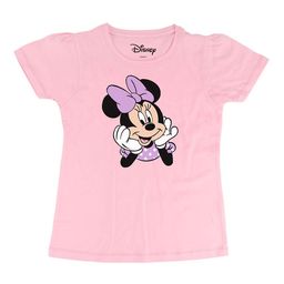 Minnie Girls Pink Minnie Mouse Printed V-Neck T-shirt-image-74