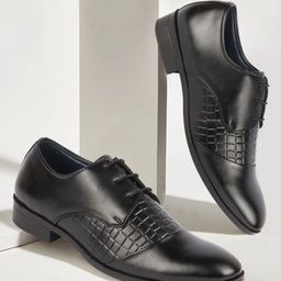 FAUSTO Men Embossed Formal Derbys-18