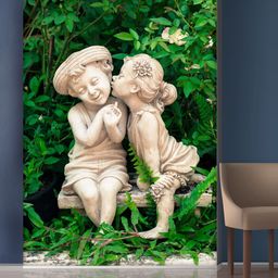 999Store Green & White Leaves & Playing Childrens Mural Wall Sticker-picture-22