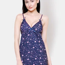 Ms.Lingies Navy Blue & Pink Printed Baby Doll-image-22