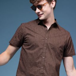 HERE&NOW Pure Cotton Geometric Printed Casual Shirt-image-52