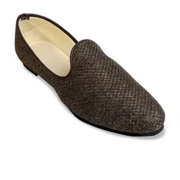 PANAHI Men Brown Woven Design Mojaris-image-119