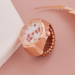 GC Jewelery Women Floral Design Analogue Ring Watch-image-12