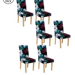 Cortina Set Of 6 Multicoloured Printed Chair Covers-16