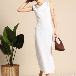 Mast & Harbour Cowl Neck Bodycon Midi Dress-image-58