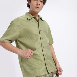 glitchez Textured Luxe Relaxed Shirt-image-47