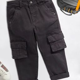 mothercare Boys Black Solid Cargos-image-49
