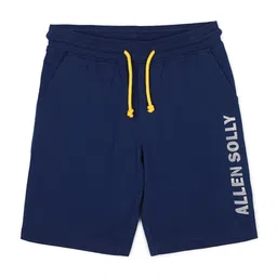 Allen Solly Junior Boys Navy Blue Solid Regular Fit Regular Shorts-40